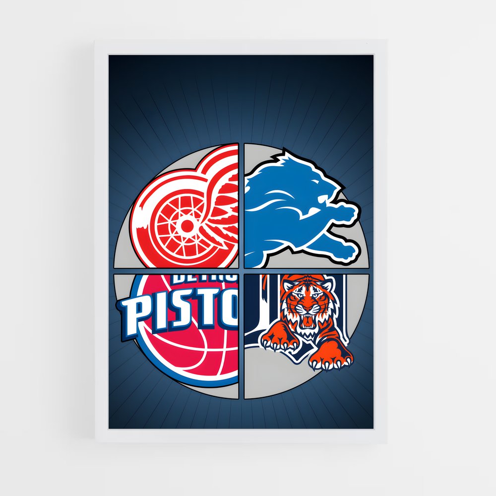 Poster Detroit Dreamscape – affiche Basketball (vue 3)